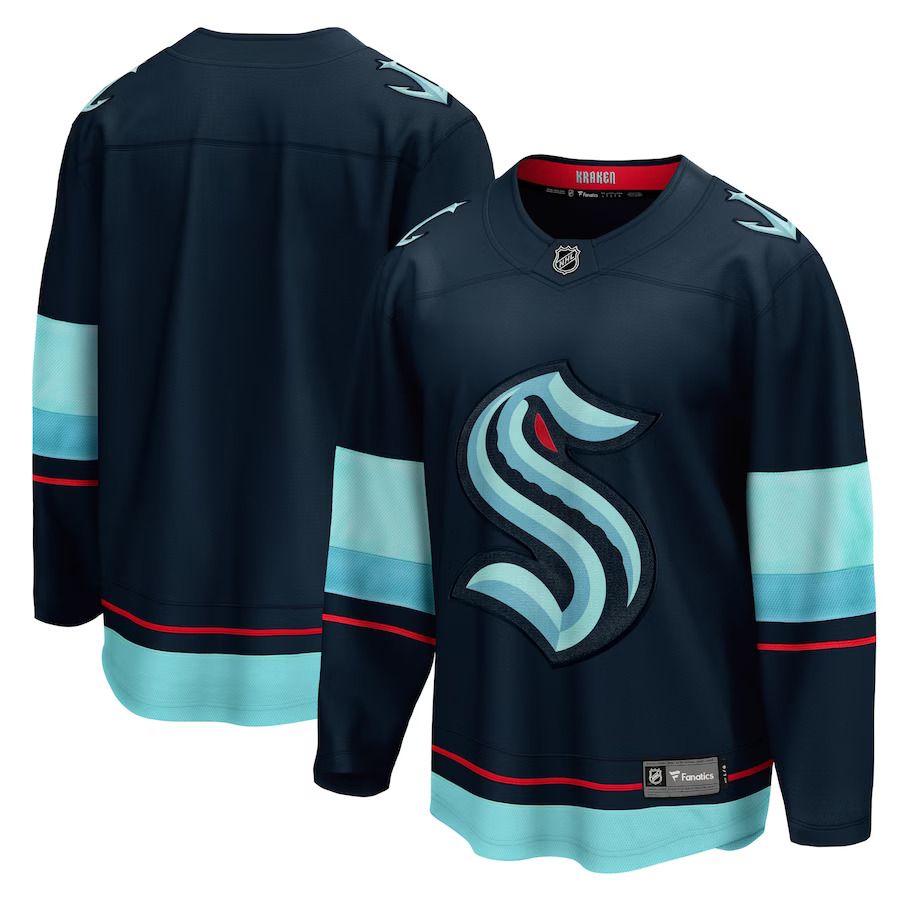 Men Seattle Kraken Fanatics Branded Deep Sea Blue Home Breakaway NHL Jersey